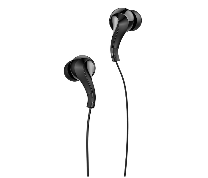 Hoco M68 Easy Clip Telescopic Earphones 3.5 Aux - Black - Zoom Image 1