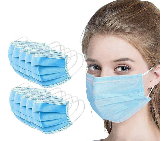 LVM Pack of 50 Pieces Surgical Face Mask For Adults - Blue - Zoom Image