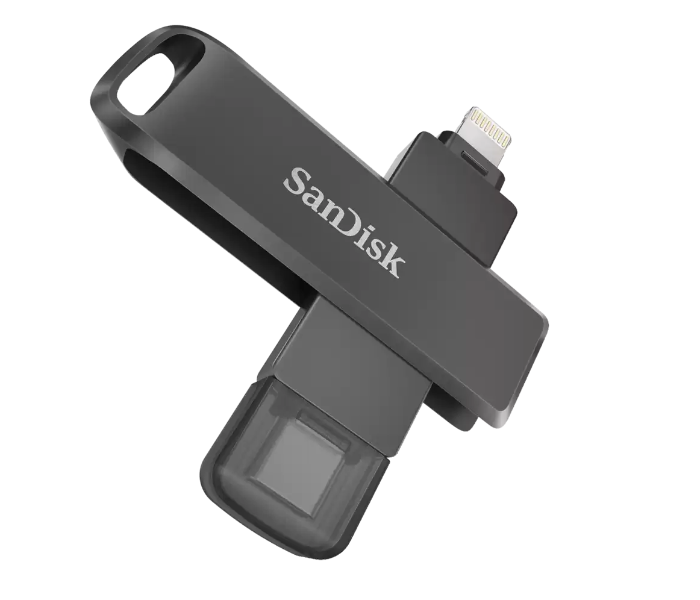 SanDisk SDIX70N-064G-GN6NN 64GB iXpand Flash Drive Luxe for iPhone and Type-C - Black - Zoom Image 6