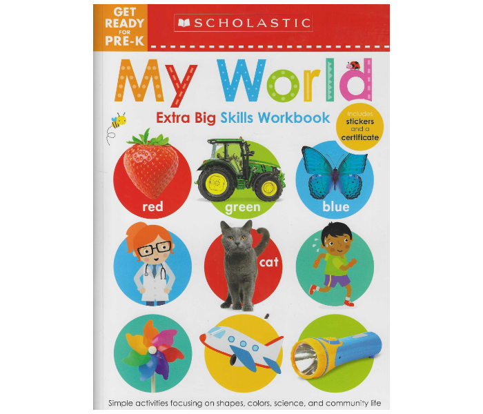 Scholastic Get Ready For Pre-K My World Extra Big Skills Wo Book for Kids - Zoom Image 1