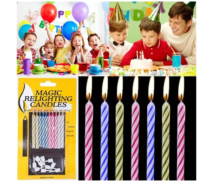 10 Piece Set Relighting Magic Candle - Zoom Image 2