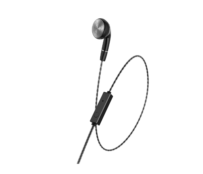 Hoco M61 Nice Tone Single Ear Universal Earphones With Mic 3.5 Aux - Black - Zoom Image 1