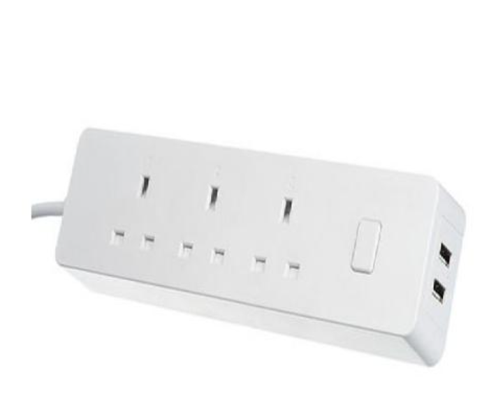 Wink Wifi Power Strip 3 Way 2 USB - White - Zoom Image 3