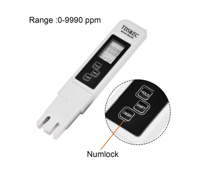 3 In 1 TDS Meter EC Meter and Temperature Meter - Zoom Image 2