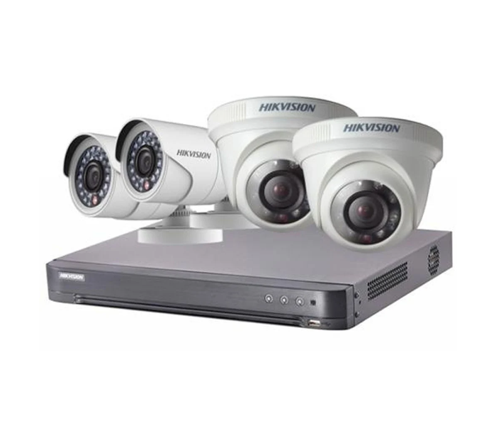 Hikvision DS-J142I/7204HQHI-K1+2+2CAM 2 Camera 2MP Kit - Grey and White - Zoom Image