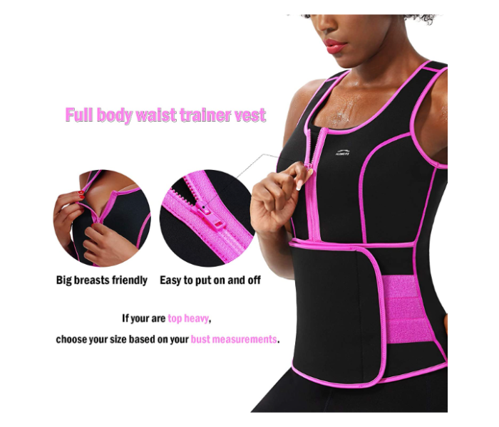 RMN 3 Pieces FN-Along Fit Body Shaper Waist Trainer Vest Sports Bundle Assorted Size For Women - Black - Zoom Image 3