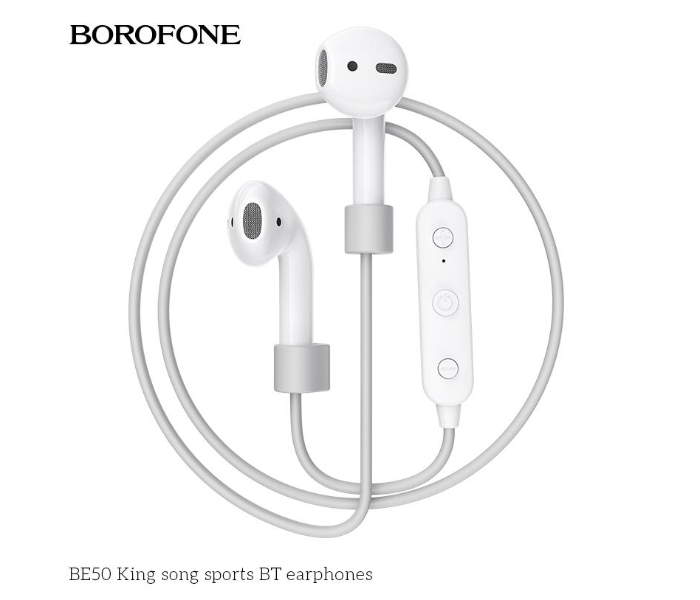 BOROFONE BE50 King Song Sports Bluetooth Earphones - White - Zoom Image 1