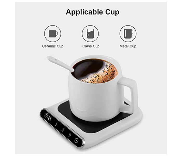 Cup Warmer For Desk With Intelligent Gravity Sensor Switch - Black - Zoom Image 3