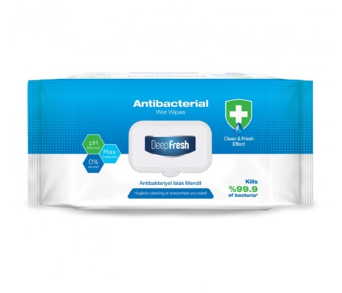 Deep Fresh Antibacterial Wet Wipes Package of 100 Sheets - Zoom Image 1