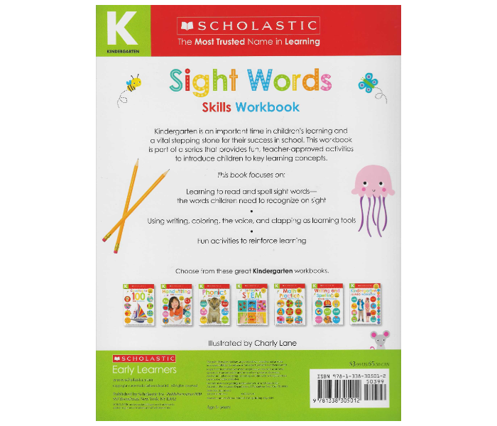 Scholastic Kindergarten Skills Workbook Sight Words Book for Kids - Zoom Image 2