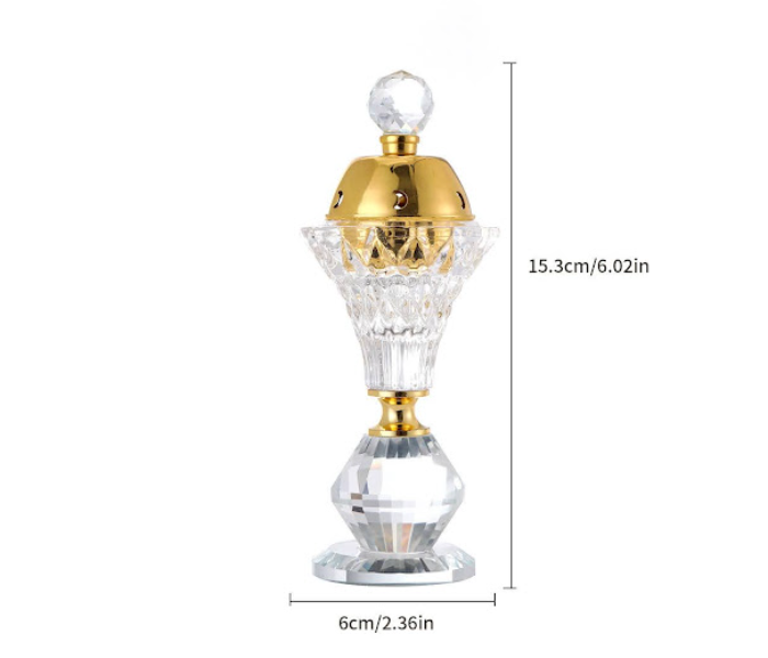 GTC 22000759 Small Size Attractive Bakhoor Crystal Incense Oud Burner For Office and Home Decor - Zoom Image 2