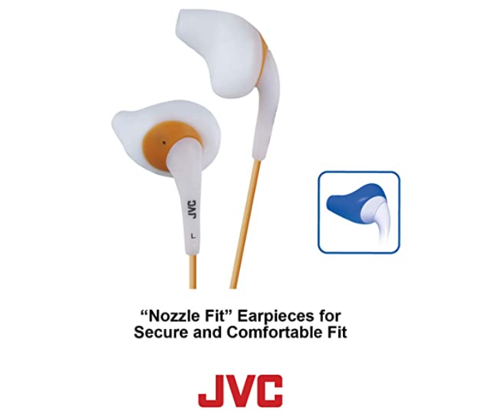 JCV HA-ENR15-W Gumy Sport Headphones With Remote And Mic - White - Zoom Image 2