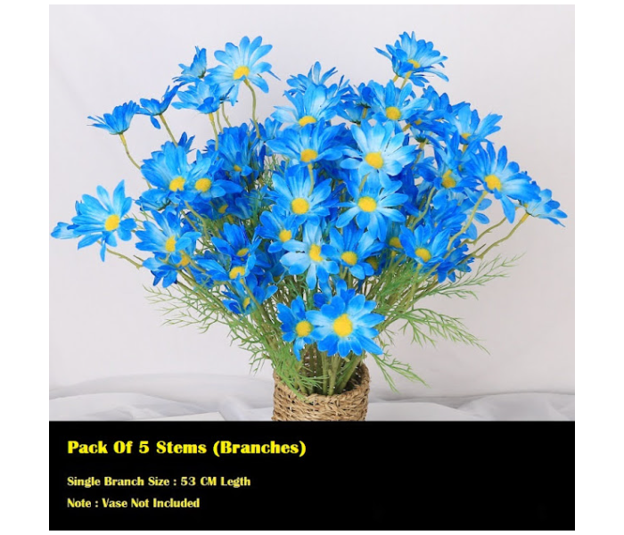 GTC 22000765 Artificial Flowers for Home Indoor Outside Garden Wedding Vase Decoration - Blue - Zoom Image 1