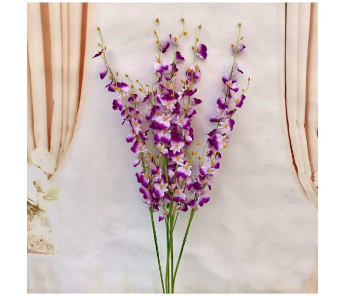 GTC 22000770 Orchids Artificial Flowers for Home Indoor Outside Garden Wedding Vase Decoration - Purple - Zoom Image 2