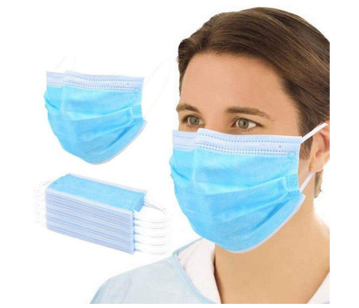 LVM Pack of 50 Pieces Disposable 3 Layer Face Mask - Blue - Zoom Image 1