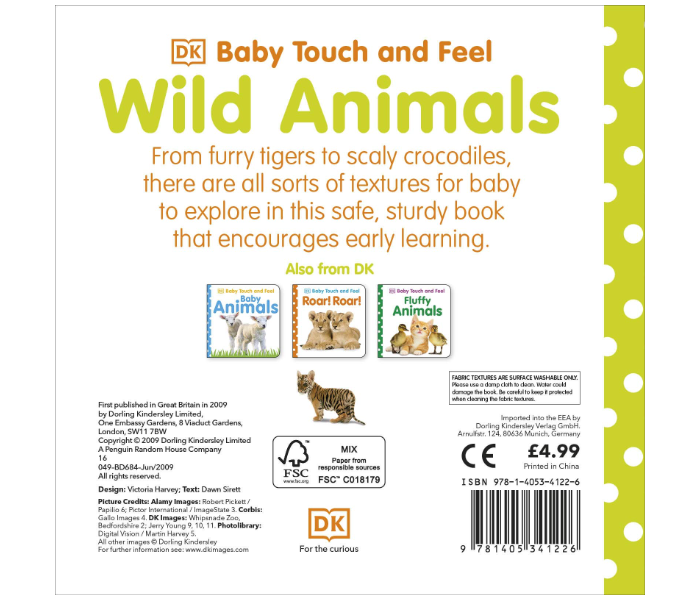 Dk Baby Touch And Feel Wild Animals Books for Kids - Zoom Image 2