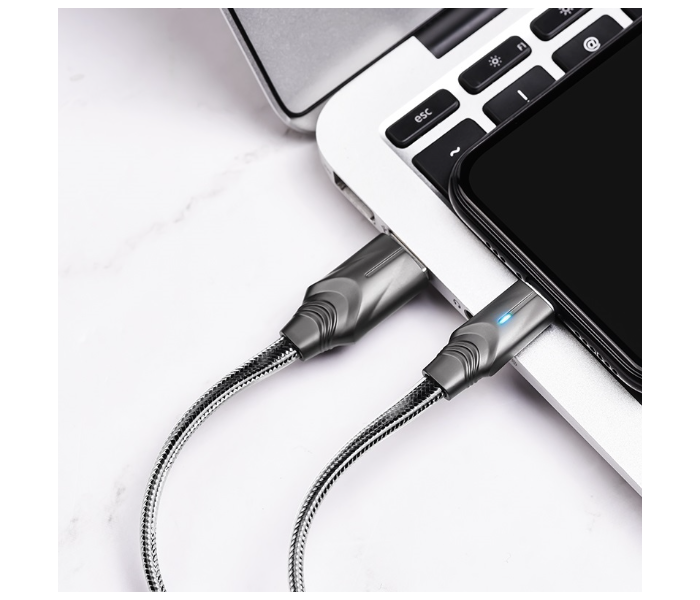 BOROFONE BU12 Synergy Charging Data Cable For Lightning - Black - Zoom Image 3