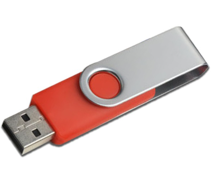 IPOS 128GB USB Flash Drive - Red and Silver - Zoom Image 1