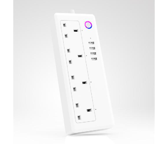 Wink Wifi Power Strip 4 Way 4 USB - White - Zoom Image 1