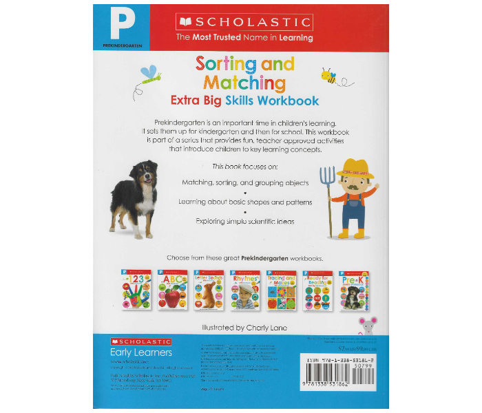 Scholastic Pre - K Extra Big Skills Workbook : Sorting And Book for Kids - Zoom Image 2