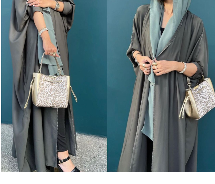 Reem R6841 Luxury Arab 54 Sized Abaya For Women - Green - Zoom Image 1