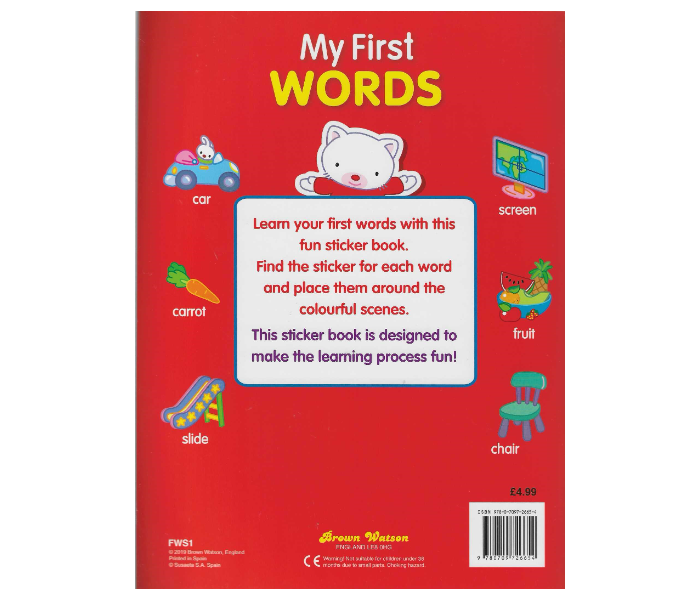 Brown Watson My First Words And Stickers Book for Kids - Zoom Image 2