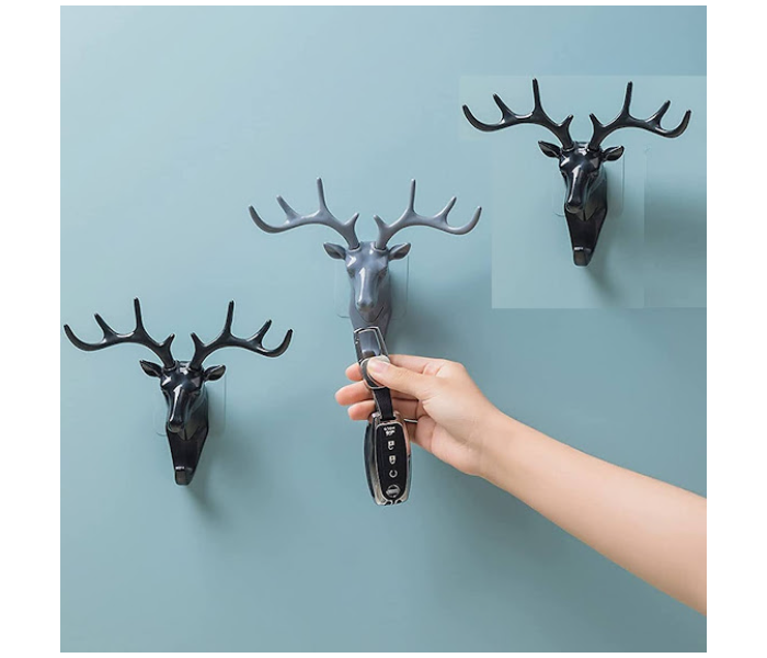 GTC 22000782 Deer Head Antlers Hook for Hanging Key - Black - Zoom Image 2