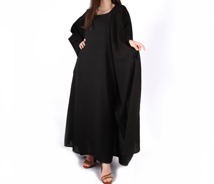 Reem R9013 Luxury Arab 52 Sized Abaya For Women - Black  - Zoom Image 1