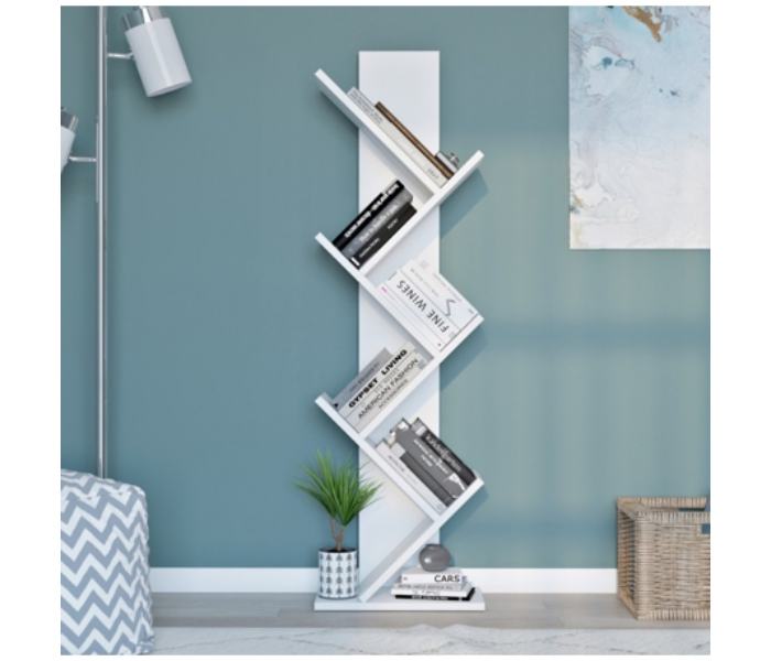 Melada Furniture Cross Decorative Bookshelf - White - Zoom Image 2