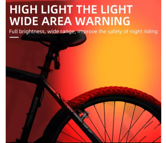 USB Rechargeable Wireless Remote Control Bicycle Turn Multicolour Signal Light Rear Waterproof Bicycle Tail Light  - Zoom Image 6