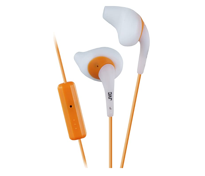 JCV HA-ENR15-W Gumy Sport Headphones With Remote And Mic - White - Zoom Image 1