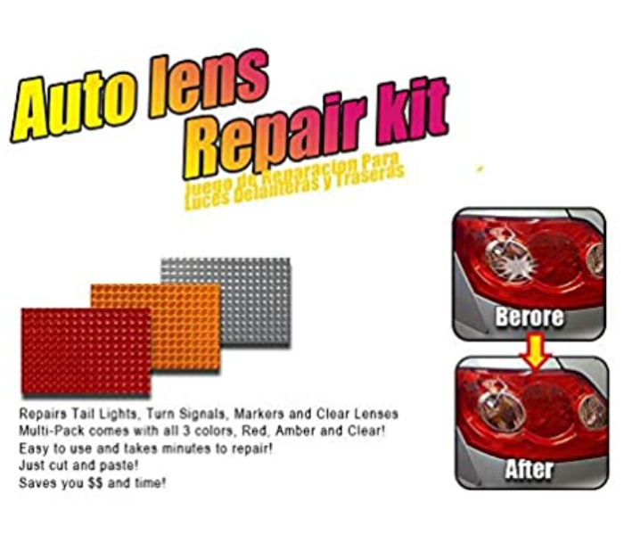 Generic Auto Lens Repair Kit Quick Fix A Cracked Broken Tail Light Smooth Surface Polish Red Amber - Zoom Image 6