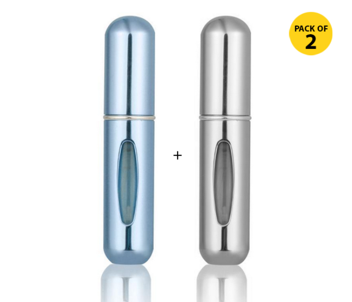 Pack of 2 5ml Portable Mini Refillable Perfume Atomizer Bottle - Assorted Colours - Zoom Image 1