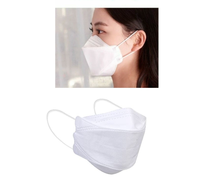 LVM KF94-W Pack of 10 Pieces Face Mask For Adults - White - Zoom Image