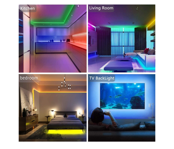 10 Meter RGB smart LED Strip Roll with Remote Control, Voice control via Amazon Alexa or google home  - Zoom Image 3