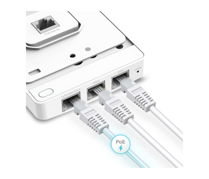 TP-Link EAP235-Wall Omada AC1200 Wireless MU-MIMO Gigabit Wall Plate Access Point - White - Zoom Image 3