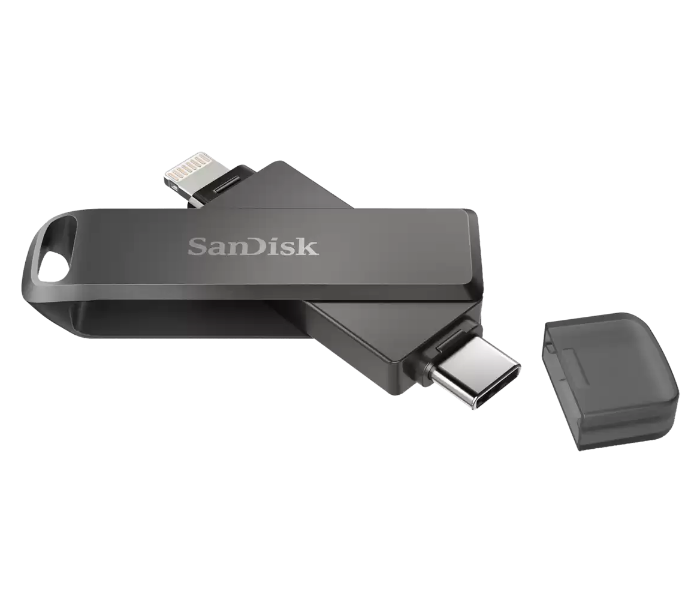 SanDisk SDIX70N-256G-GN6NE 256GB iXpand Flash Drive Luxe for iPhone and Type-C - Black - Zoom Image 1