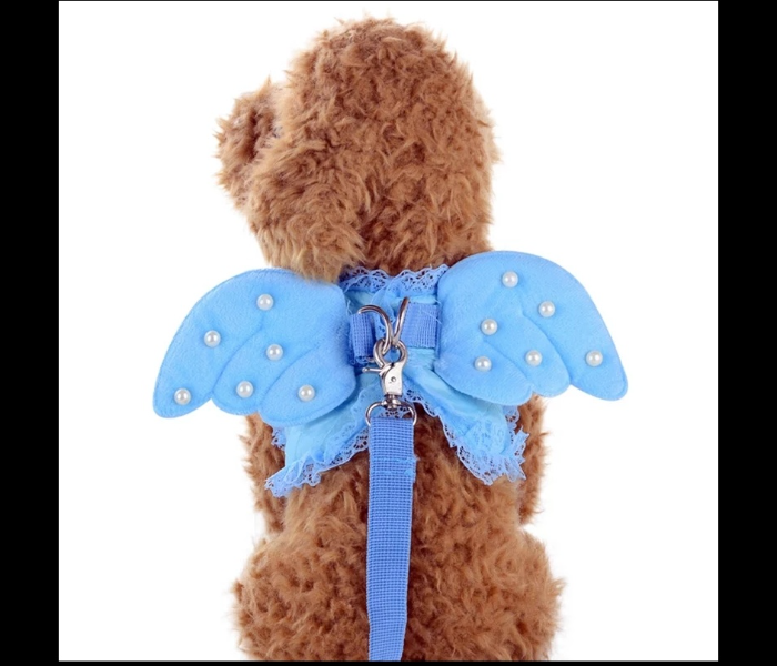 Oem Size Medium Pearl Cute Angel Wing Princess Pet Dog And Cat Harness Pet Vest With Adjustable Leash For Small Dogs - Blue - Zoom Image 1