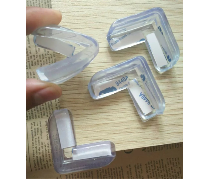 4 Piece Transparent Silicone Corner Bumper Pad - Zoom Image 1