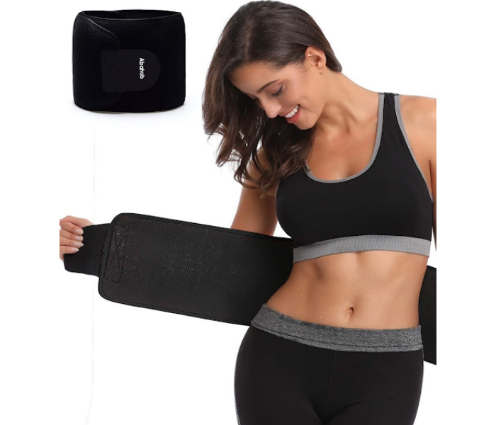 GTC 22000790 Waist Trimmer Sweat Belt for Women and Men - Black - Zoom Image 4