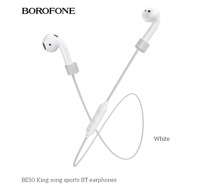 BOROFONE BE50 King Song Sports Bluetooth Earphones - White - Zoom Image 3