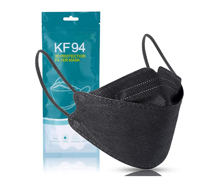 LVM KF94-B Pack of 10 Pieces Face Mask For Adults - Black - Zoom Image