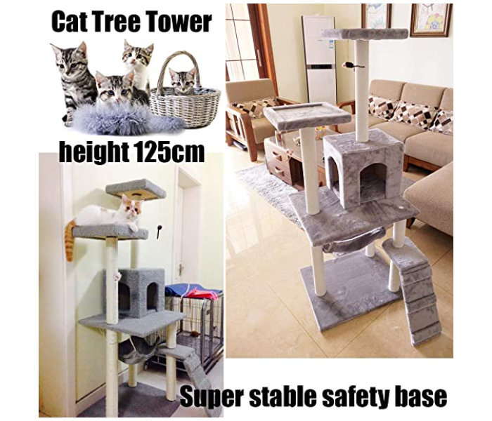 Easy to Assemble Tree House for Cats - Beige - Zoom Image 5