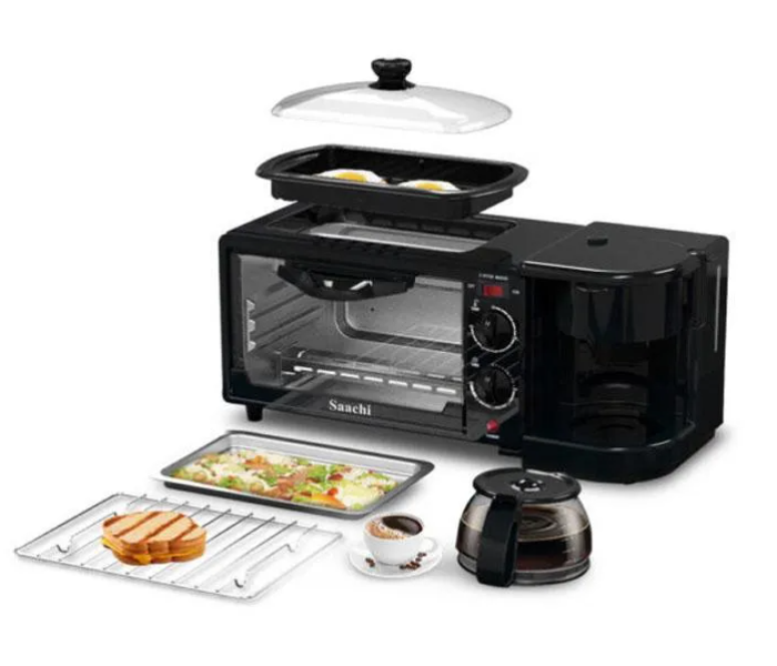 Saachi NL-BS-2951-BK 3 In 1 Breakfast Machine - Black - Zoom Image