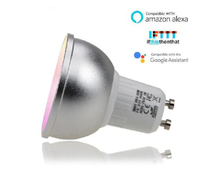 Wink 5Watts GU10 RGB WW CW Wifi Smart Bulb - Silver - Zoom Image 2