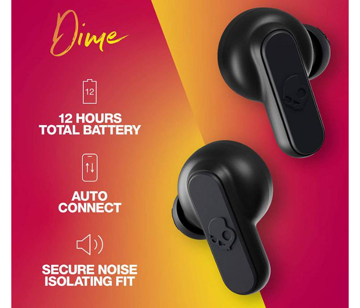 Skullcandy S2DMW-P740 Dime True Wireless Earbuds - Black - Zoom Image 2