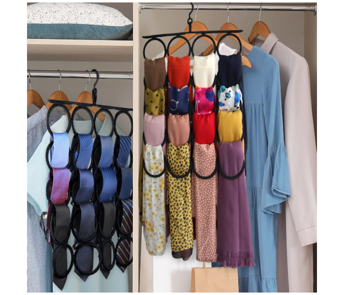 Hijab Scarf Shawl Organizer Wardrobe 28 holes Hanger