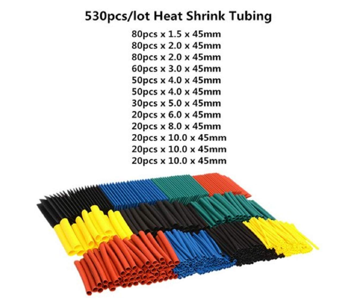 530 Pieces Colorful Heat Shrink Tubing Insulation Set - Zoom Image 3