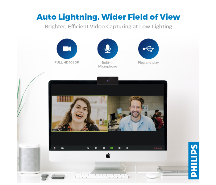Philips SPL6406BM-00 Full HD Web Cam - Black - Zoom Image 3