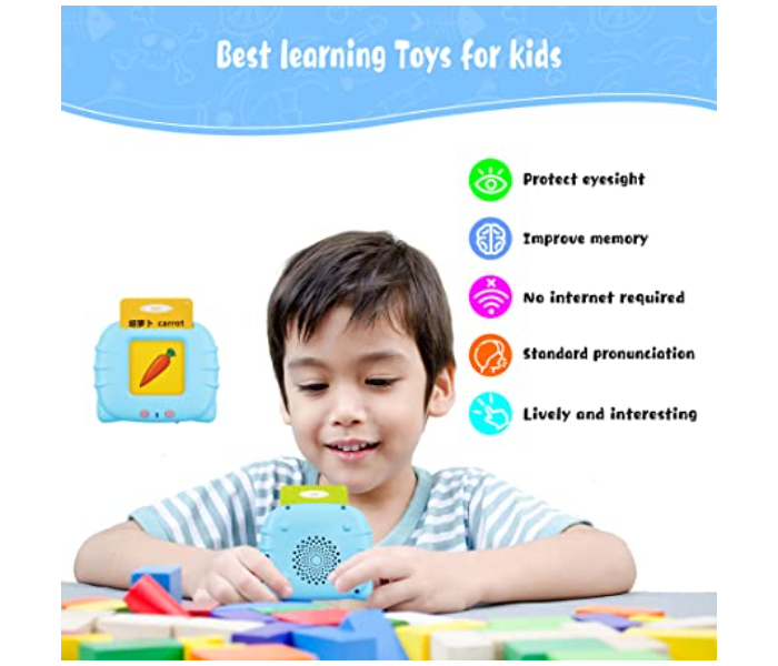 Generic Talking Flash Cards Educational Toddlers Learning Toys with Reading Machine112 Cards for 2-6 Years Old Boys Girls Preschool Montessori Toy Birthday Gift for Kids - Zoom Image 4